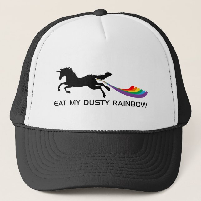 Unicorn rainbow trucker hat (Front)