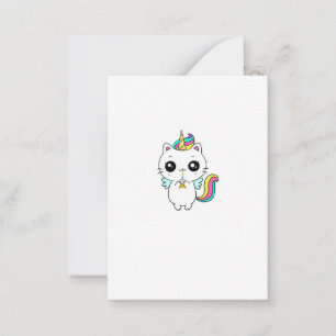 Unicorn, rainbow unicorn, cute note card