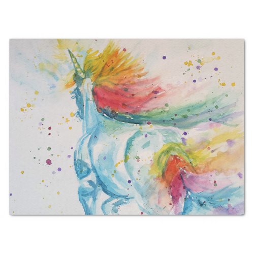 Unicorn Rainbow Watercolor Painting Art Tissue Tissue Paper