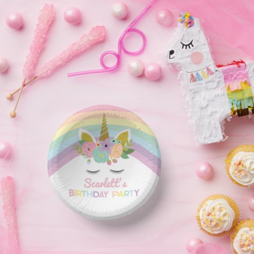 Unicorn Rainbows Birthday Party Paper Bowls