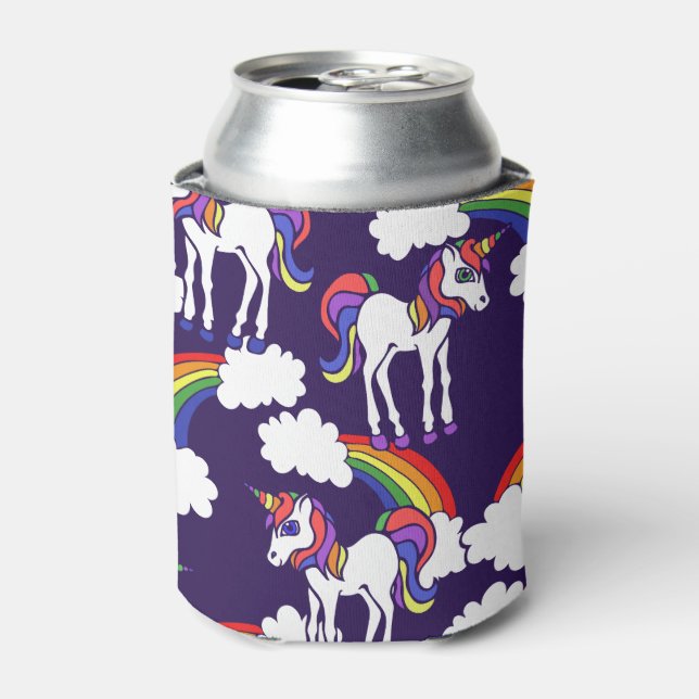 Unicorn Rainbows Can Cooler (Can Front)