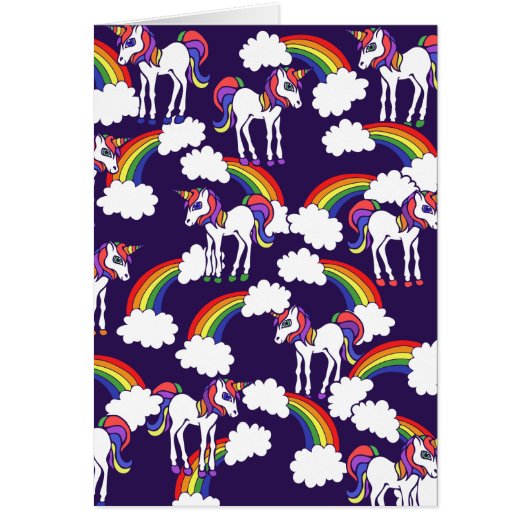 Unicorn Rainbows Cards (Front)