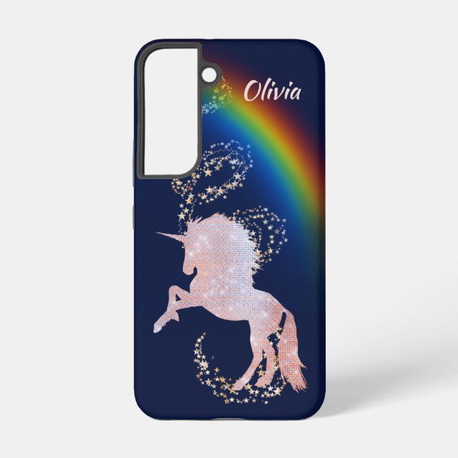 Unicorn Rainbox Stars Sparkle Samsung Galaxy Case (Back)
