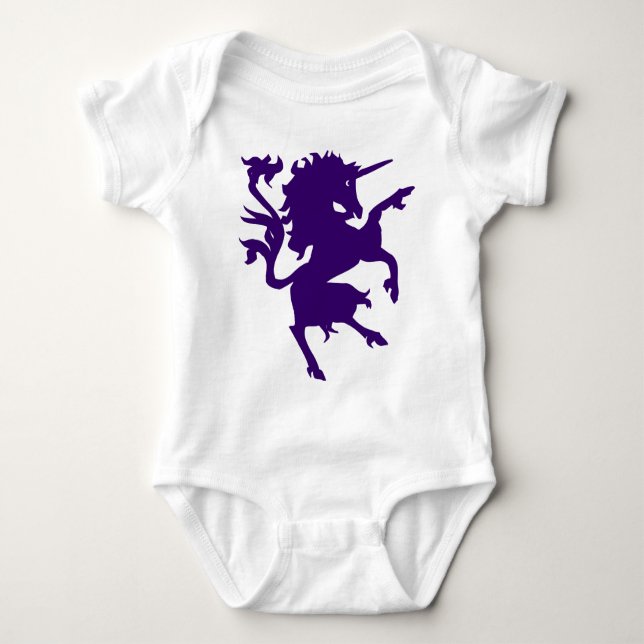 Unicorn Rampant Baby Bodysuit (Front)