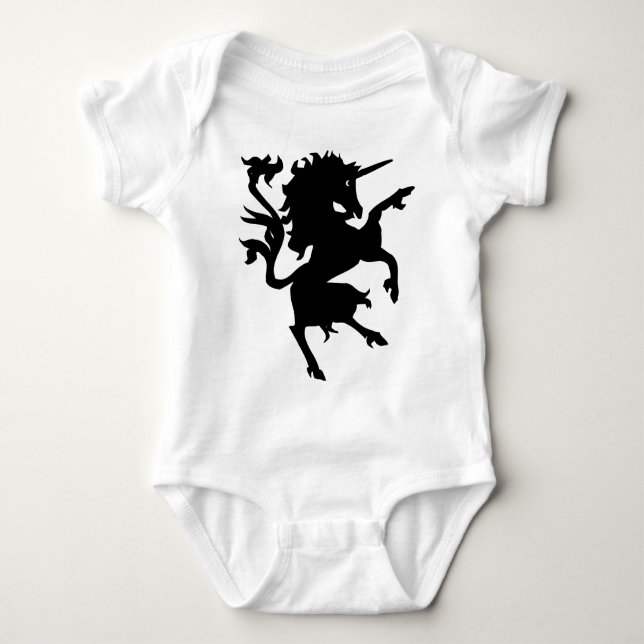 Unicorn Rampant Baby Bodysuit (Front)