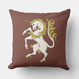 Unicorn Rampant Outdoor Pillow