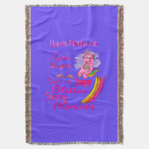 Unicorn Readers Are Super Duper Sofa Throw Blanket