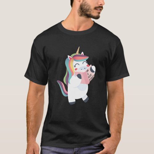 Unicorn Reading Book How To Believe in Yourself T_Shirt