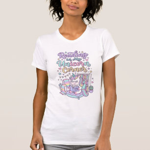 Unicorn Reading in My Unicorn Corner Cute Pastel T T-Shirt