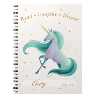 Unicorn Reading Journal – Personalized Name & Year