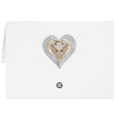 Unicorn Red Lace Thank You Card (Back Horizontal)