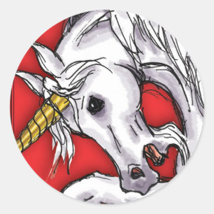 Unicorn Red sticker
