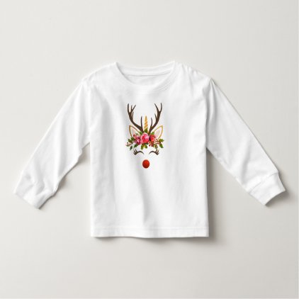 Unicorn Reindeer / Christmas Toddler T-shirt