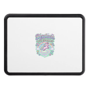Unicorn Respawn with Sparkles Premium Vector Stick Hitch Cover