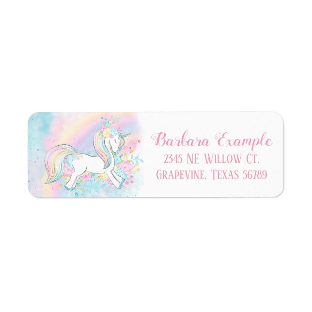Unicorn Return Address Labels (Front)