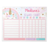 reward chart mermaid personalized chore chart notepad zazzle com