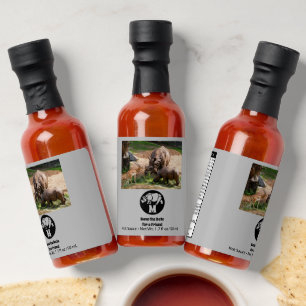 Unicorn Rhino Silhouette Monogram Photo Hot Sauces