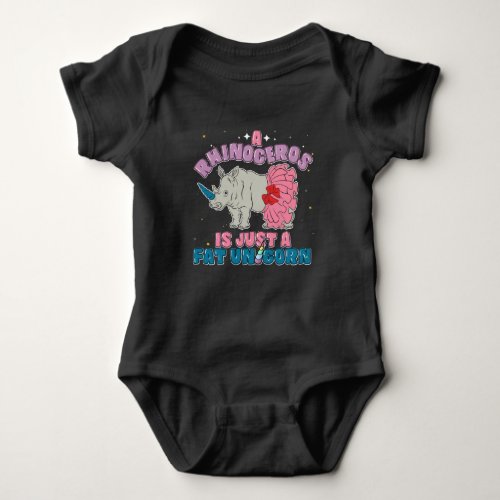 Unicorn Rhinoceros Animal Baby Shower New Mom Baby Bodysuit