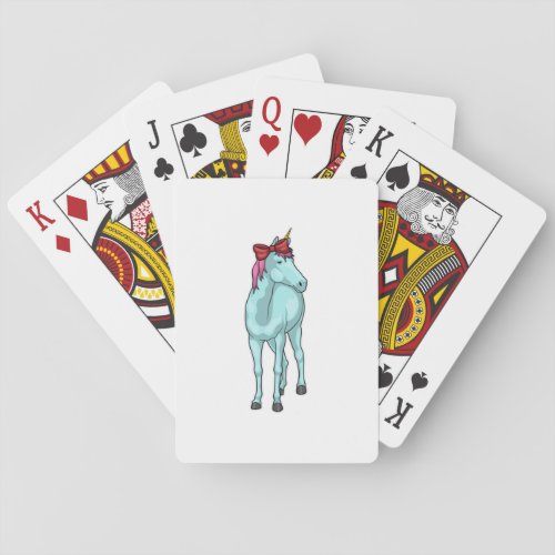 Unicorn Ribbon Poker Cards