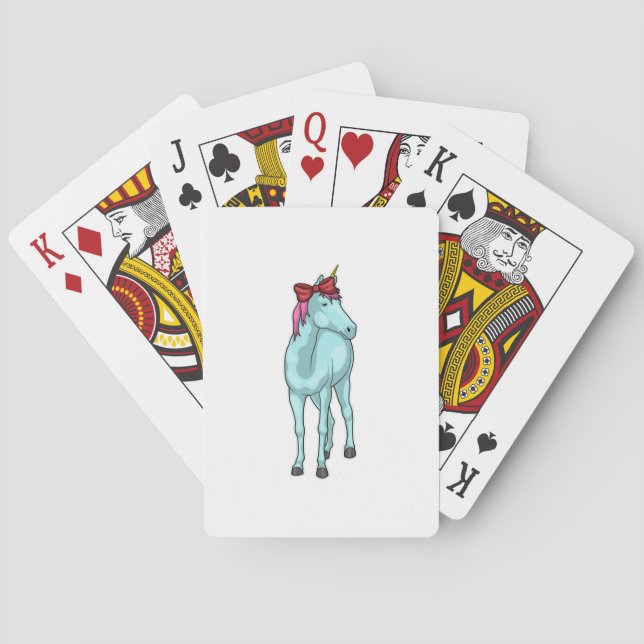 Unicorn Ribbon Poker Cards (Back)