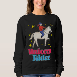 Unicorn Rider Horse Jumping Loves Equestrian Sport Sweatshirt