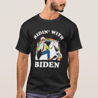 Unicorn Ridin With Biden Funny Joe Biden T Shirt