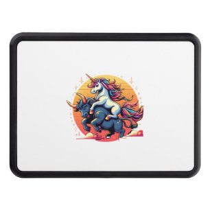 Unicorn Riding Bull Boys Girls Men Women Kids Rain Hitch Cover