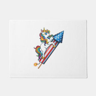Unicorn Riding Ice Cream Men Women Kids Boys Girls Doormat