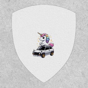 Unicorn Riding Motorcycle Girls Women Kids Yorkshi Patch