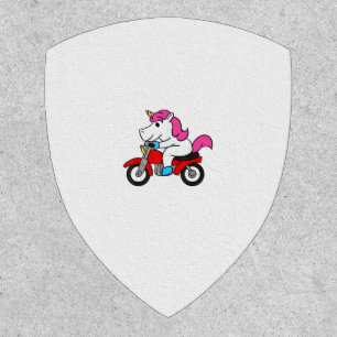 Unicorn Riding Motorcycle T-Shirt Funny Magical Un Patch
