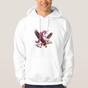 Unicorn Riding Red-tailed Hawk Boys Girls Men Wome Hoodie