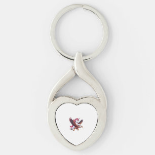 Unicorn Riding Red-tailed Hawk Boys Girls Men Wome Keychain