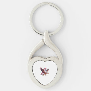 Unicorn Riding Red-tailed Hawk Boys Girls Men Wome Keychain