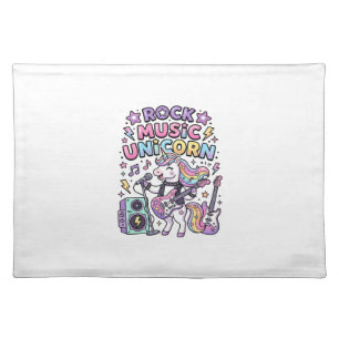 Unicorn Rock Music Unicorn Charming Marketplace Ar Cloth Placemat