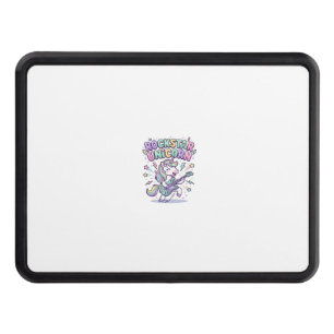 Unicorn Rockstar Unicorn Charming Apparel Graphic_ Hitch Cover