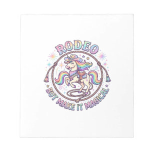Unicorn Rodeo but Make It Magical Funny Cute Gift Notepad
