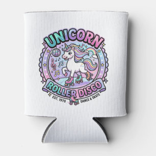 Unicorn Roller Disco POD Ready Marketplace Artwork Can Cooler