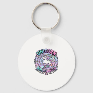 Unicorn Roller Disco POD Ready Marketplace Artwork Keychain