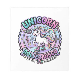 Unicorn Roller Disco POD Ready Marketplace Artwork Notepad