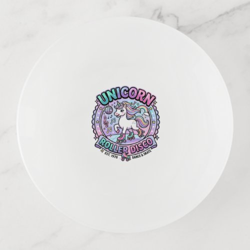 Unicorn Roller Disco POD Ready Marketplace Artwork Trinket Tray