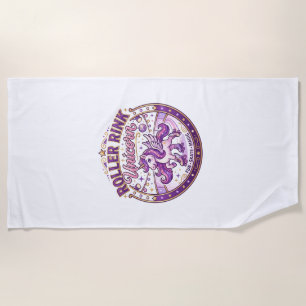 Unicorn Roller Rink Unicorn POD Ready Merch Design Beach Towel