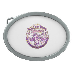 Unicorn Roller Rink Unicorn POD Ready Merch Design Belt Buckle