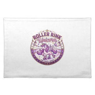 Unicorn Roller Rink Unicorn POD Ready Merch Design Cloth Placemat