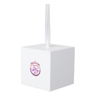 Unicorn Roller Rink Unicorn POD Ready Merch Design Cube Ornament