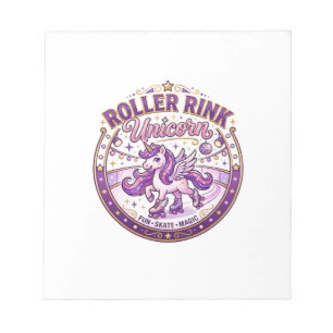 Unicorn Roller Rink Unicorn POD Ready Merch Design Notepad