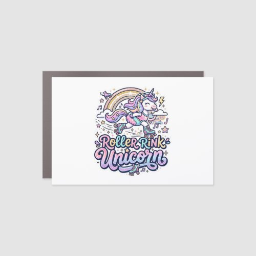 Unicorn Roller Rink Unicorn Premium Vector Sticker Car Magnet