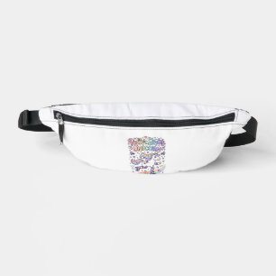 Unicorn Roller Skates Unicorn Playful Sticker and Fanny Pack