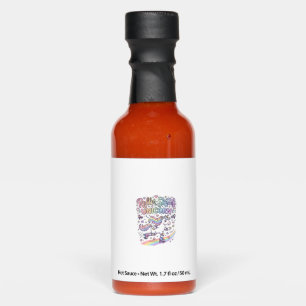 Unicorn Roller Skates Unicorn Playful Sticker and Hot Sauces