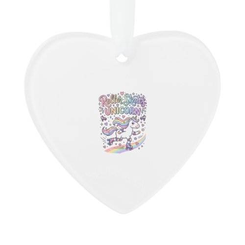 Unicorn Roller Skates Unicorn Playful Sticker and  Ornament