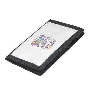 Unicorn Roller Skates Unicorn Playful Sticker and Tri-fold Wallet